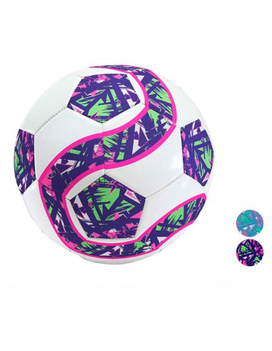 Tradineur - Balón de futbol con diseño serpentiado - Fabricado en PVC - Ideal para jugar al aire libre, playa y en el hogar - Ø