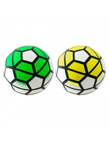 Tradineur - Balón de futbol con diseño Hexagonal - Fabricado en PVC - Ideal para jugar al aire libre, playa y en el hogar - Ø 22