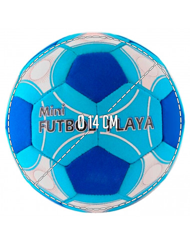Tradineur - Mini Balón de futbol Fabricado en Neopreno - Ideal para jugar al aire libre, playa y en el hogar - Ø 14 cm - Modelo