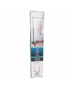 Tradineur - Perchero extensible con ruedas, acero inoxidable, plástico, incluye barra Ø 22 cm y estante para calzado, altura reg