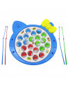Tradineur - Juego infantil de pesca con música, incluye 24 peces y 4 cañas de pescar, juguete educativo, funciona con pilas, Ø 2