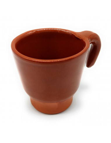 Tradineur - Pack de 6 pocillos de barro para queimda, tazas para vino, licores, diseño tradicional, artesanal (Marrón - 100 ml -