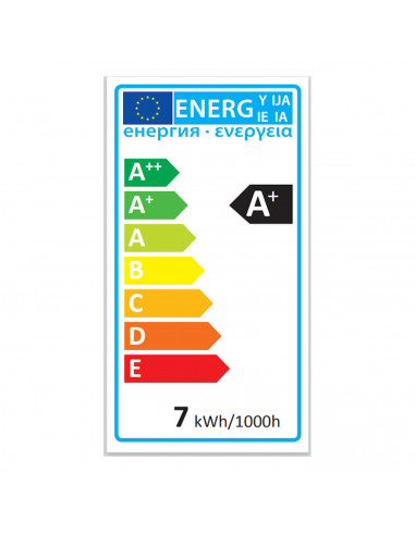 Bombilla led de 7w, de luz blanca fría, E27 con 85% de economizador de energía, 6400k,20000h,180 - 240v,63w,A+, para diferentes