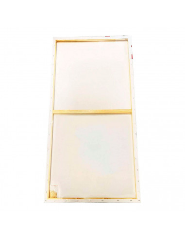Tradineur - Lienzo preestirado en blanco para pintar, grueso, 100% algodón, listones de madera, apto para todo tipo de pinturas,
