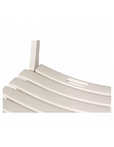 Tradineur - Silla plegable de plástico para exterior, incluye asa y reposapiés, ergonómica, cómoda, ligera y resistente, jardín,