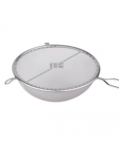 Tradineur - Colador Ø 10 cm - Fabricado en Acero Inoxidable - Apto para lavavajillas - Incluye huecos para colgar - Ø 10 cm