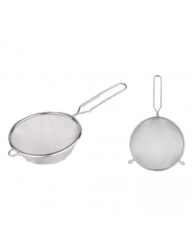 Tradineur - Colador Ø 10 cm - Fabricado en Acero Inoxidable - Apto para lavavajillas - Incluye huecos para colgar - Ø 10 cm