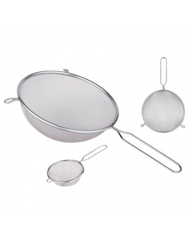 Tradineur - Colador Ø 10 cm - Fabricado en Acero Inoxidable - Apto para lavavajillas - Incluye huecos para colgar - Ø 10 cm