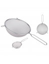 Tradineur - Colador Ø 10 cm - Fabricado en Acero Inoxidable - Apto para lavavajillas - Incluye huecos para colgar - Ø 10 cm