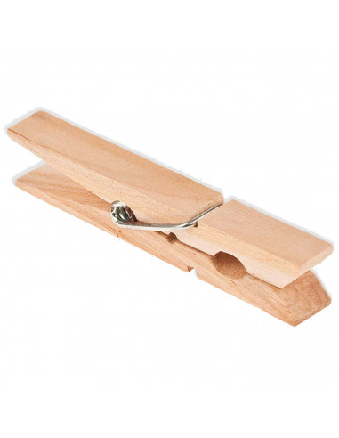 Tradineur - Pack de pinzas para ropas - Fabricadas en madera - 20 Unidades - Utensilios de limpieza y organización - Longitud de