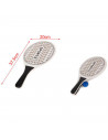 Tradineur - Set de palas de playa de madera y pelota, modelo Sports, superficie con agujeros, mango de plástico, raquetas, depor
