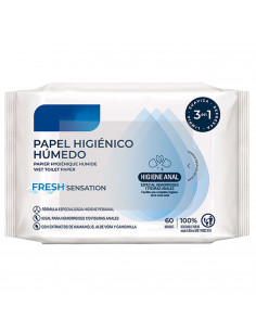 Tradineur - Papel higiénico húmedo desechable, fresh, biodegradable, apto para inodoro, WC, higiene perianal, enriquecido con ha