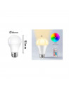 Bombilla led E27 6w luz fría 6400k A+ 93 x 50 mm 540 lm con memoria y mando regulador de colores con pila incluida