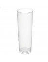 Tradineur - Pack de 10 vasos de tubo reutilizables de plástico, extra resistentes, 100% reciclables, higiénicos, apilables, apto