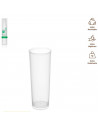 Tradineur - Pack de 10 vasos de tubo reutilizables de plástico, extra resistentes, 100% reciclables, higiénicos, apilables, apto