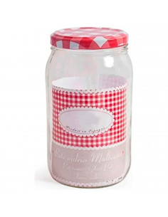 Tradineur - Bote de vidrio multiusos, tarro, frasco con tapa de rosca, almacenaje, guardar pasta, frutos secos, especias (2 litr