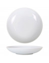 Tradineur - Plato hondo redondo Marina de porcelana, vajilla de cocina, resistente, apto para lavavajillas y microondas (Blanco,