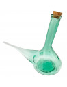 Tradineur - Porrón de vidrio con tapón de corcho, beber vino, diseño tradicional, jarra elegante, resistente, regalo original -