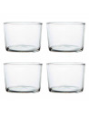 Tradineur - Pack de 4 vasos de cristal, modelo chiquito, servir licores, vino, cerveza, celebraciones, fiestas, aptos para lavav