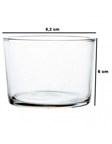 Tradineur - Pack de 4 vasos de cristal, modelo chiquito, servir licores, vino, cerveza, celebraciones, fiestas, aptos para lavav