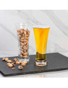 Tradineur - Set de 6 vasos de cristal para cerveza, modelo Sorgun, base gruesa, servir refrescos, licores, agua, aptos para lava
