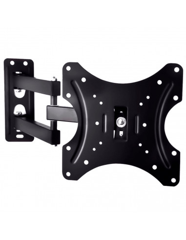 Tradineur - Soporte articulado de pared para TV, pantallas de 14 a 42 pulgadas, inclinable y giratorio, universal, hasta 20 kg,