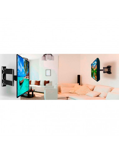 Tradineur - Soporte articulado de pared para TV, pantallas de 14 a 42 pulgadas, inclinable y giratorio, universal, hasta 20 kg,