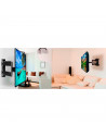 Tradineur - Soporte articulado de pared para TV, pantallas de 14 a 42 pulgadas, inclinable y giratorio, universal, hasta 20 kg,