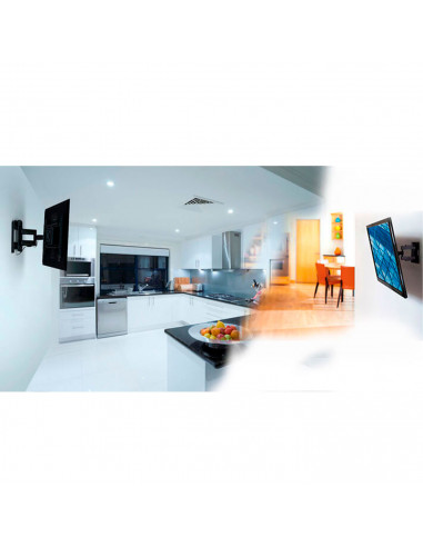 Tradineur - Soporte articulado de pared para TV, pantallas de 14 a 42 pulgadas, inclinable y giratorio, universal, hasta 20 kg,
