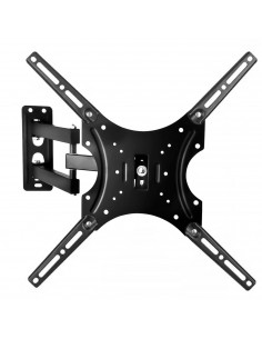 Tradineur - Soporte articulado de pared para TV, universal, pantallas de 14 a 55 pulgadas, inclinable y giratorio, hasta 20 kg,