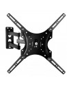 Tradineur - Soporte articulado de pared para TV, universal, pantallas de 14 a 55 pulgadas, inclinable y giratorio, hasta 20 kg,