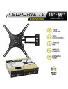 Tradineur - Soporte articulado de pared para TV, universal, pantallas de 14 a 55 pulgadas, inclinable y giratorio, hasta 20 kg,