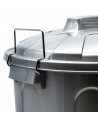 Tradineur - Cubo de basura de plástico, 21 litros, incluye asas metálicas y tapa, contenedor de residuos, papelera, reciclaje, i