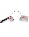 Tradineur - Diadema con cuchillo de plástico, complemento para disfraces de zombie, muerto viviente, carnaval, Halloween, cospla