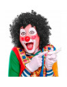 Tradineur - Peluca negra de payaso, fibra sintética, unisex, complemento para disfraz de carnaval, Halloween, cosplay, fiestas d