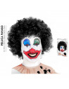 Tradineur - Peluca negra de payaso, fibra sintética, unisex, complemento para disfraz de carnaval, Halloween, cosplay, fiestas d