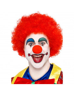 Tradineur - Peluca roja de payaso, fibra sintética, unisex, complemento para disfraz de carnaval, Halloween, cosplay, fiestas de