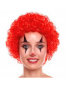 Tradineur - Peluca roja de payaso, fibra sintética, unisex, complemento para disfraz de carnaval, Halloween, cosplay, fiestas de