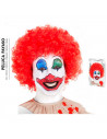 Tradineur - Peluca roja de payaso, fibra sintética, unisex, complemento para disfraz de carnaval, Halloween, cosplay, fiestas de