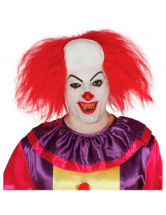Tradineur - Peluca de payaso calvo, fibra sintética, unisex, complemento para disfraz de carnaval, Halloween, cosplay, fiestas d