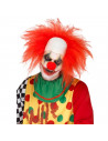 Tradineur - Peluca de payaso calvo, fibra sintética, unisex, complemento para disfraz de carnaval, Halloween, cosplay, fiestas d