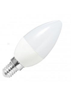 Bombilla led E14 7w luz blanca fría 6400k economizadora de energía 85% A + 107 mm 630 lm