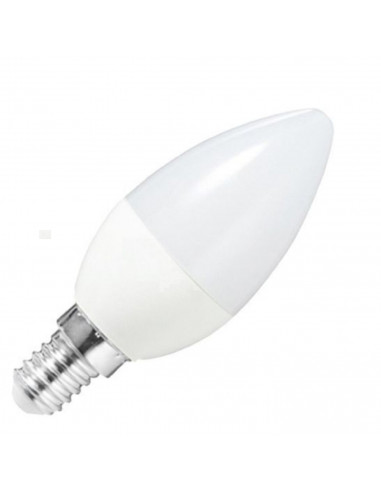 Bombilla led E14 7w luz blanca fría 6400k economizadora de energía 85% A + 107 mm 630 lm