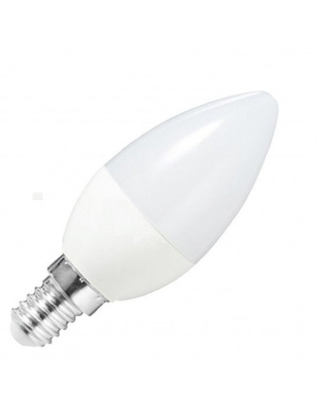 Bombilla led E14 7w luz blanca fría 6400k economizadora de energía 85% A + 107 mm 630 lm