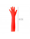 Tradineur - Guantes largos con brillo, 100% poliéster, imitación de satén, complemento para disfraces, carnaval, Halloween, cosp