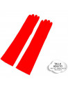 Tradineur - Guantes largos con brillo, 100% poliéster, imitación de satén, complemento para disfraces, carnaval, Halloween, cosp