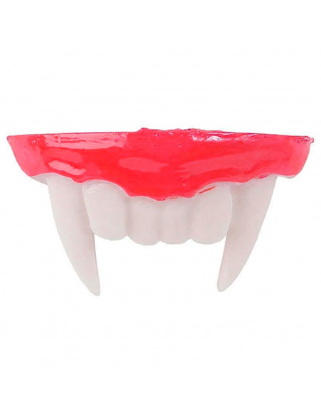 Tradineur - Dentadura de vampiro, resina, colmillos de vampiresa, Drácula, complemento para disfraces de carnaval, Halloween, co Tradineur - Dentadura de vampiro, resina, colmillos de vampiresa, Drácula, complemento para disfraces de carnaval, Halloween, co