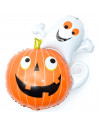 Tradineur - Globo de calabaza y fantasma, hinchable con helio, plástico, decoración de interior, carnaval, Halloween, fiestas, 8