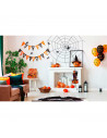 Tradineur - Colgante de calabaza Trick or Treat, cartón, decoración de interior, pared, carnaval, Halloween, fiestas, 40 x 22 cm