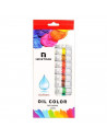 Pintura al óleo 12 colores, 12 ml, kit de tubos de  pinturas para dibujar sobre tela, cartón, madera..., creatividad, arte, afic